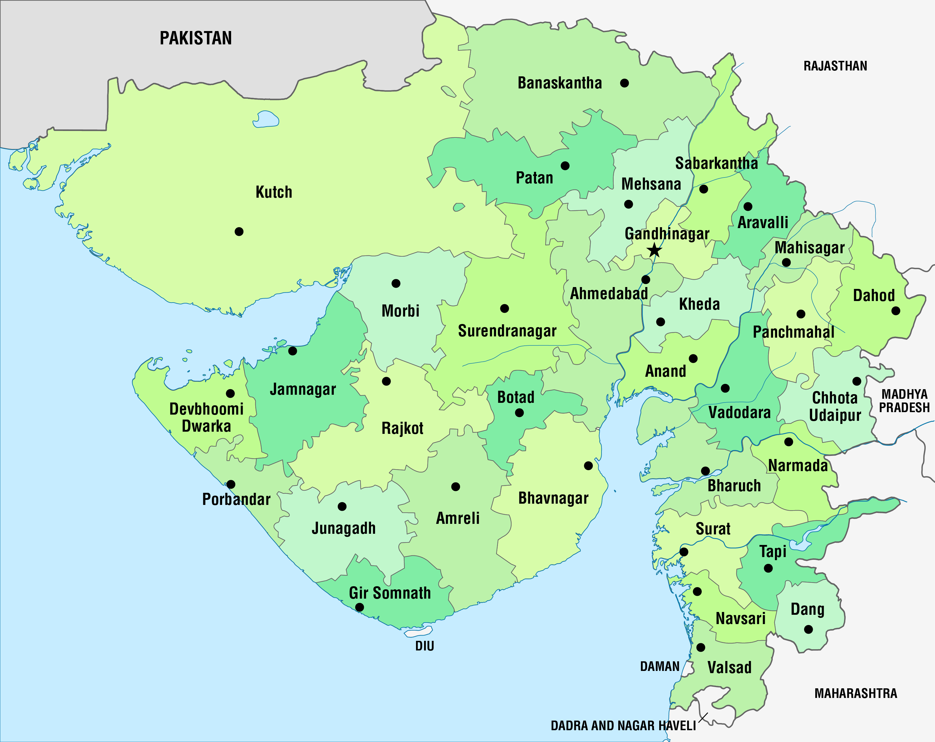 Gujarat Map